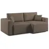 Divani.store Morfeo Divano con seduta estraibile in morbido tessuto impermeabile T02 215 cm marrone