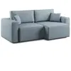 Divani.store Morfeo Canapé avec Assise Extractible - Bleu Pastel