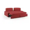 Divani.store Liberty Canapé avec pouf - Rouge