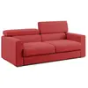 Divani.store Dylan Canapé avec pouf - Rouge