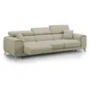 Divani.store Fusion Canapé avec 3 assises coulissantes en tissu doux antitache T05 260 cm creme