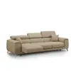 Divani.store Fusion Canapé avec 3 assises coulissantes en tissu doux antitache T05 260 cm beige