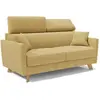 Divani.store Francy Canapé lit avec têtières réglables 200 cm (mat. 160x197) Jaune
