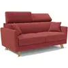 Divani.store Canapé convertible avec têtières réglables 160 cm rouge