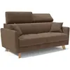 Divani.store Canapé convertible avec têtières réglables 160 cm brun