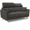 Divani.store Canapé convertible avec têtières réglables 160 cm noir
