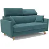 Divani.store Canapé convertible avec têtières réglables 180 cm vert