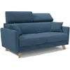 Divani.store Canapé convertible avec têtières réglables 160 cm bleu