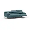 Divani.store Caravaggio Canapé 3 assises extensibles - Bleu Canard