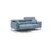 Divani.store Caravaggio Canapé avec assises coulissantes en tissu doux imperméable T02 169 cm Bleu Pastel