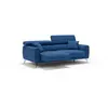 Divani.store Caravaggio Canapé avec assises coulissantes - Tissu imperméable bleu