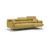 Divani.store Caravaggio Canapé 3 assises extensibles - Tissu imperméable jaune