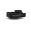 Divani.store Caravaggio Canapé avec assises coulissantes - T02 169 cm Noir