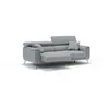 Divani.store Caravaggio Canapé avec assises coulissantes en tissu doux imperméable T02 199 cm Gris Clair