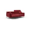 Divani.store Caravaggio Canapé avec assises coulissantes en tissu doux imperméable T02 199 cm Rouge