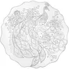 Iplex - Assiette ronde Tasty Peacock Petite transparent/blanc - 21x22 ...