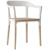 MAGIS chaise STEELWOOD CHAIR (Blanc - Pieds et siège en hêtre naturel, structure blanche)