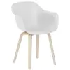 Magis Fauteuil Substance Plywood (Blanc - Frêne Naturel Et Polypropylè...