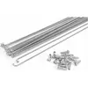 Generico Rayons en Acier Galvanisé Argent 296x2 mm avec Nipples - 72 Pièces