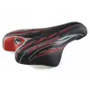 Montegrappa Selle pour Enfant 14/16 Noir/Rouge avec Cadre en Acier et Cuir Synthétique
