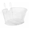 Bonin Panier Avant Rétiné Blanc en Fer Plastifié 30x38x18 cm avec Attaches Éco pour Vélo