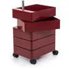 Caisson sur roulettes 5 tiroirs bordeaux 360° Container - Magis