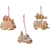 Mobili Rebecca Ensemble de 3 pendentifs de Noël en forme de voiture en polyrésine