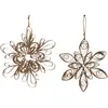 Mobili Rebecca Ensemble 2 pendentifs de Noël en forme de fleur en papier marron