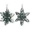 Mobili Rebecca Ensemble 2 pendentifs de Noël en forme de fleur en papier vert