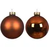 Mobili Rebecca Ensemble de 16 boules de Noël en verre orange foncé, Ø 8 cm
