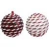 Mobili Rebecca Ensemble de 2 boules de Noël en plastique et mousse, Ø 8 cm
