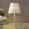 Artemide Lampe De Table Melampo Notte Métal Tissu Gris / H 42 Cm - Artemide