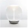 ARTEMIDE lampe de table EMPATIA à LED (Ø 16 cm - Verre soufflé et aluminium)
