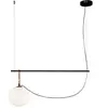 Artemide NH S2 22-Suspension barre déportée sphère Verre/Métal L90cm