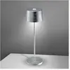 Zafferano Lampe de table led Olivia Pro Silver Leaf, rechargeable et dimmable