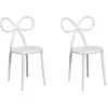 QEEBOO set de 2 chaises RIBBON CHAIR (Blanc - Polypropylène)