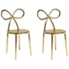 QEEBOO set de 2 chaises RIBBON CHAIR METAL FINISH (Or - Polypropylène)