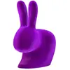 QEEBOO chaise RABBIT CHAIR VELVET FINISH (Violet - Polyéthylène et vel...