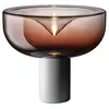 LEUCOS lampe de table AELLA T 30 (3000K, shaded burgundy, base blanc o...
