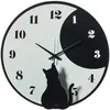 ARTI E MESTIERI horloge murale MOON WHISKERS (Nero e bianco marmo - Mé...