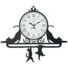 ARTI E MESTIERI horloge murale CATTITUDE (Noir - Métal verni)