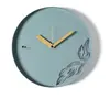 ARTI E MESTIERI horloge murale ALBA (Vert mer - Métal verni)