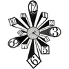 ARTI E MESTIERI horloge murale SLANG (Nero e bianco marmo - Métal vern...