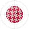 ARTI E MESTIERI horloge murale NUDO PICCOLO PIED DE POULE MAGENTA (Bia...