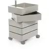 MAGIS 360° meuble avec 5 tiroirs (Gris clair - ABS poli / Aluminium)