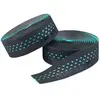 Jeu de guidoline Deda Presa - Noir/Turquoise - Ruban de guidon micro-perforé
