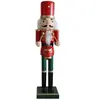 Casse-noisette statuette de Noël en bois avec chapeau noir H 35 cm