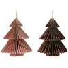 Mobili Rebecca Lot de 12 pendentifs pour arbre de Noël en papier 2 couleurs assorties