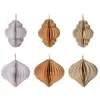 Mobili Rebecca Lot de 24 pendentifs pour arbre de Noël en papier 3 couleurs assorties