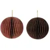 Mobili Rebecca Lot de 12 pendentifs pour arbre de Noël en papier 2 couleurs assorties